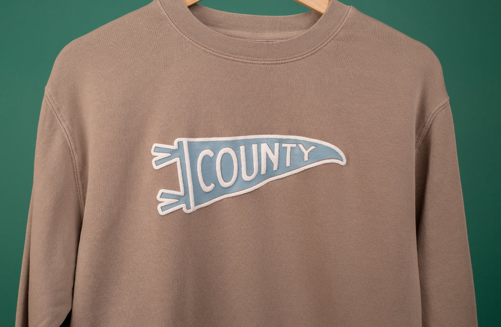 County Puffy Flag Sweater - Blue Colourway