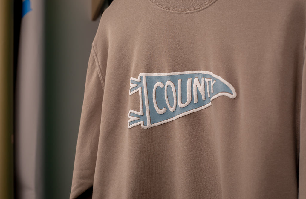 County Puffy Flag Sweater - Blue Colourway